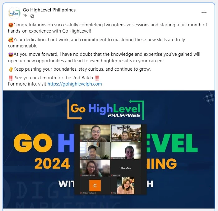 Go HighLevel Philippines Live Training Batch 1